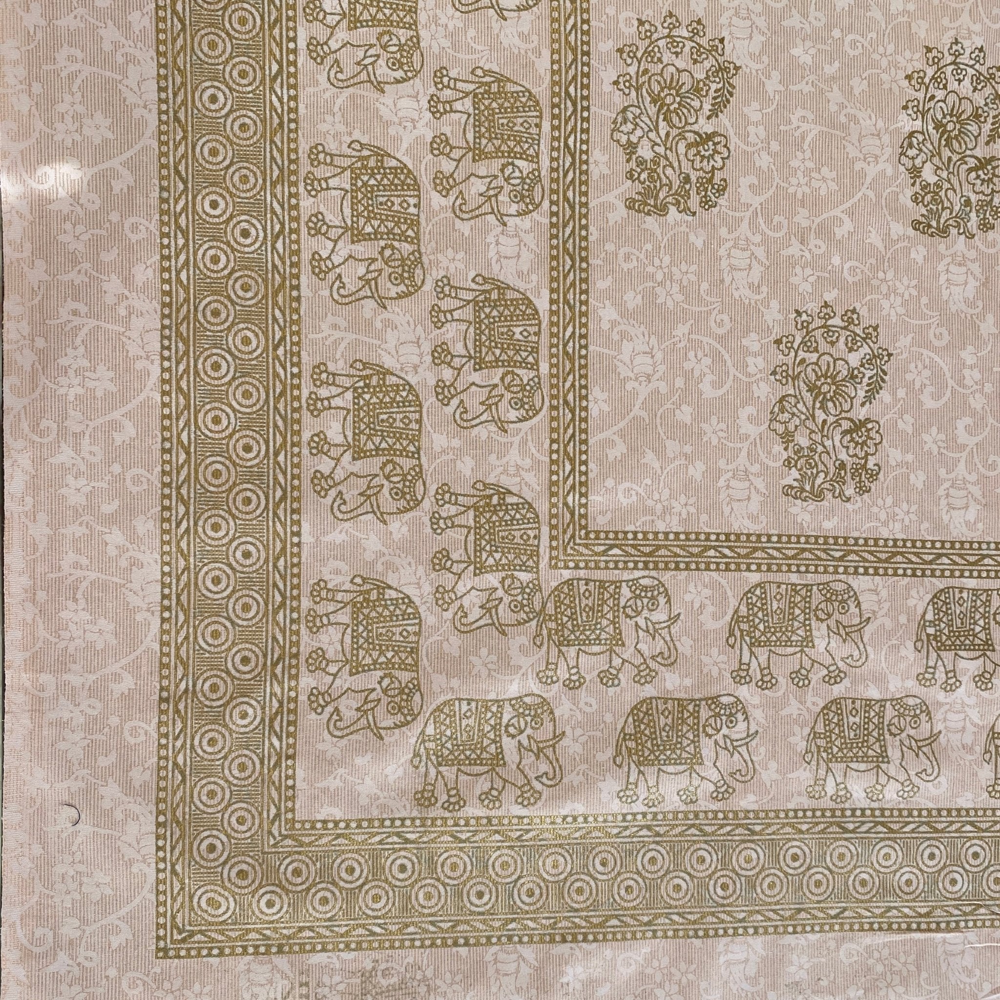 Tropical Peach 6 Seater Dining Table Cover, 100% Cotton, 60" x 90" - Coral Slub - 