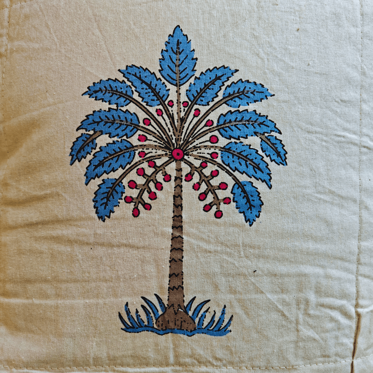 Tvara Cushion Cover Set – 100% Cotton – 16" x 16" (Set of 5) - Coral Slub - 