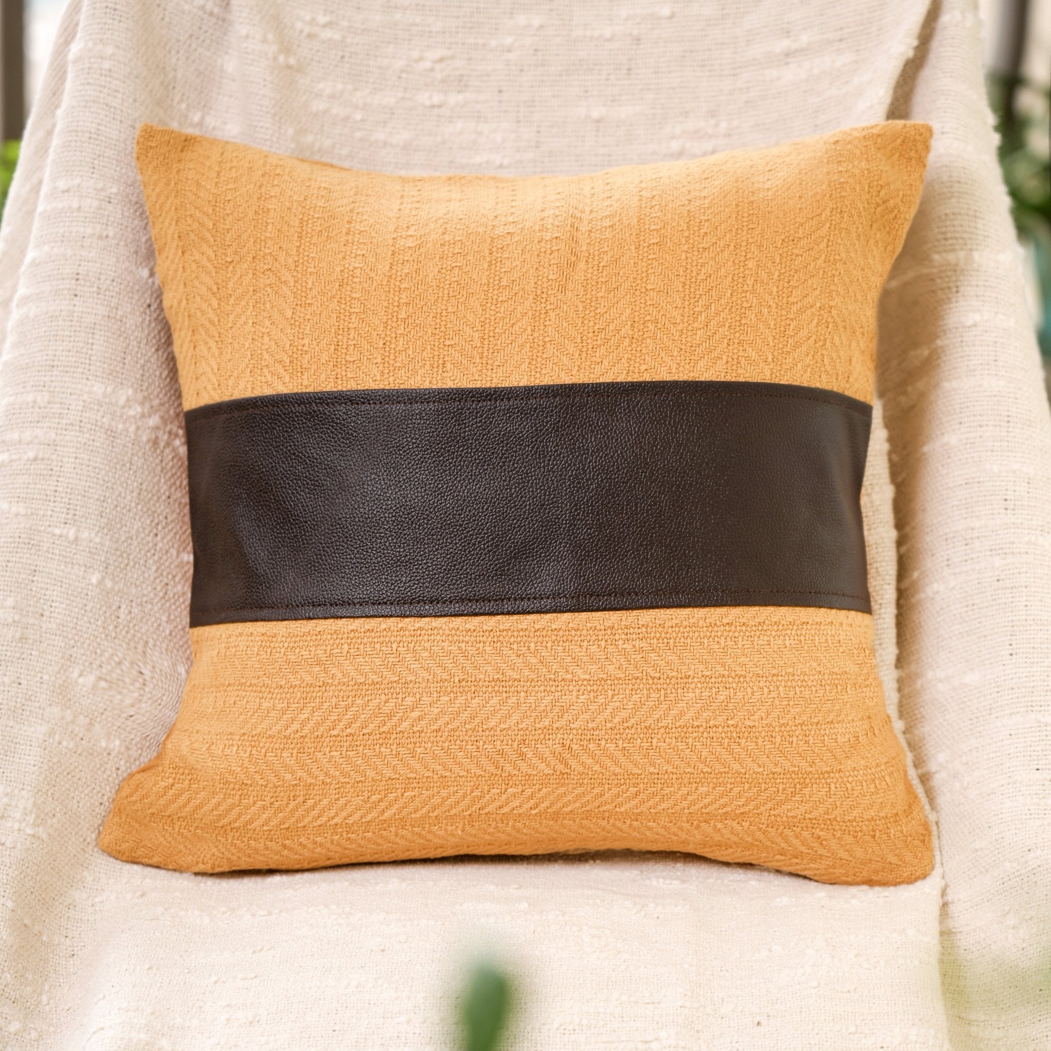 Urban Edge Luxury Cushion Covers - 16" x 16", Pack of 3 Colors - Coral Slub - 