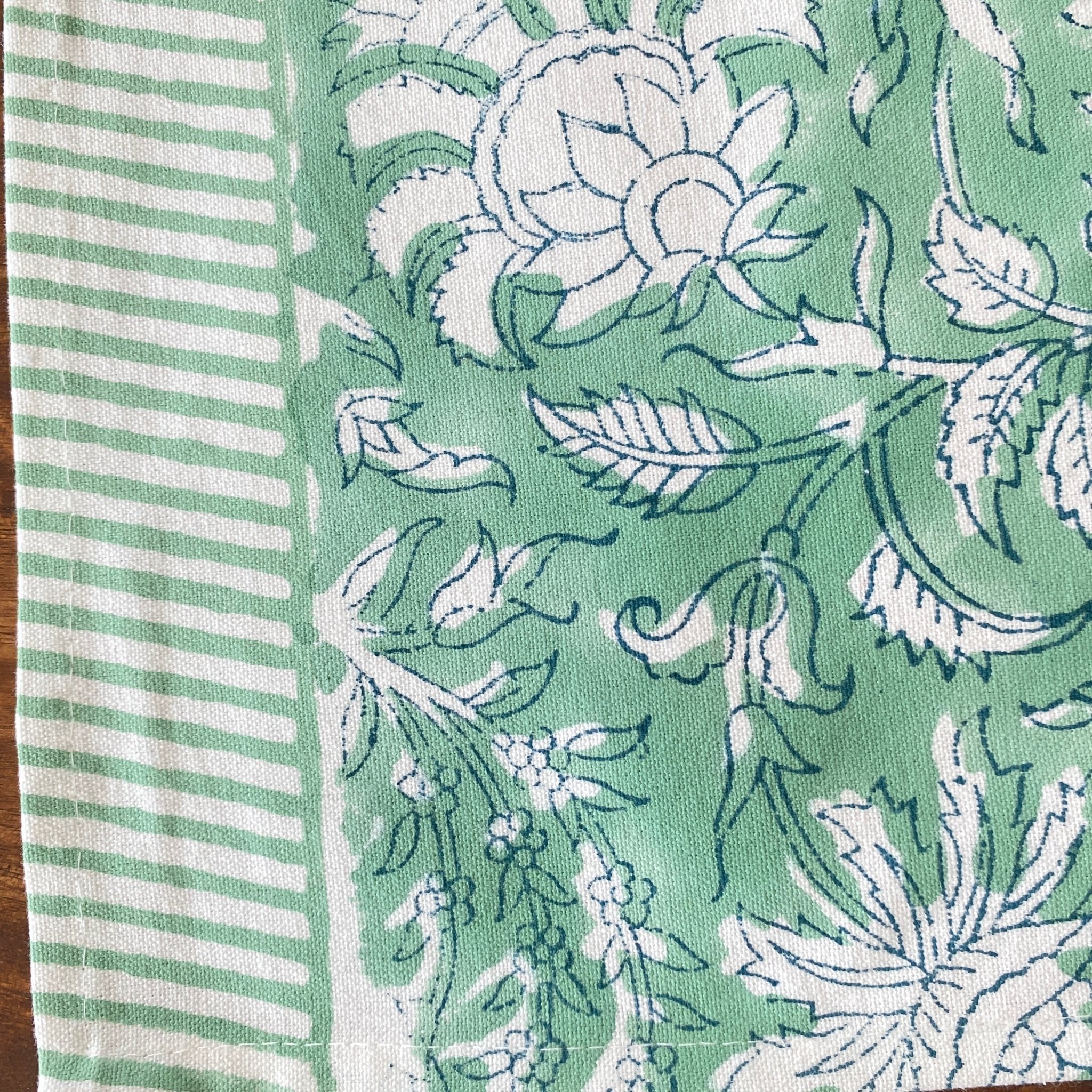 Vasanta Hand Block Print Placemats, 12" x 18", Set of 6 (Copy) - Coral Slub - 