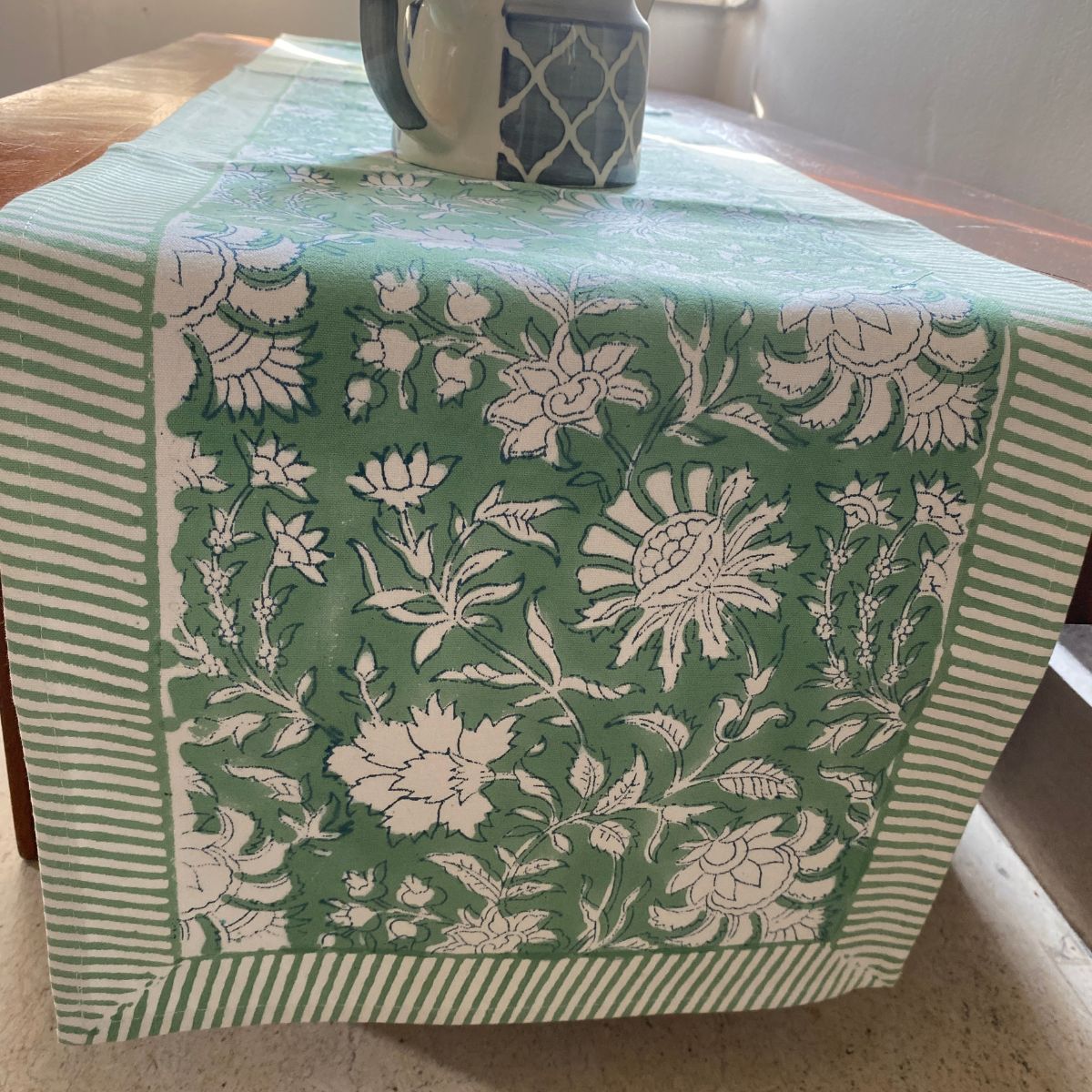 Vasanta Table Runner, 100% cotton, 13" x 72" - Coral Slub - 