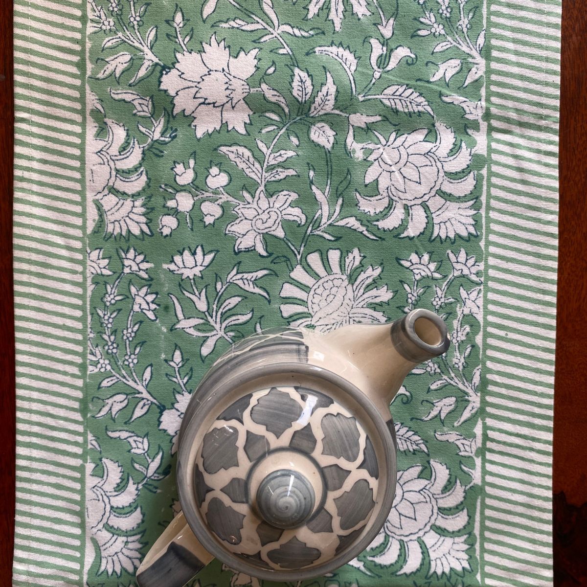 Vasanta Table Runner, 100% cotton, 13" x 72" - Coral Slub - 