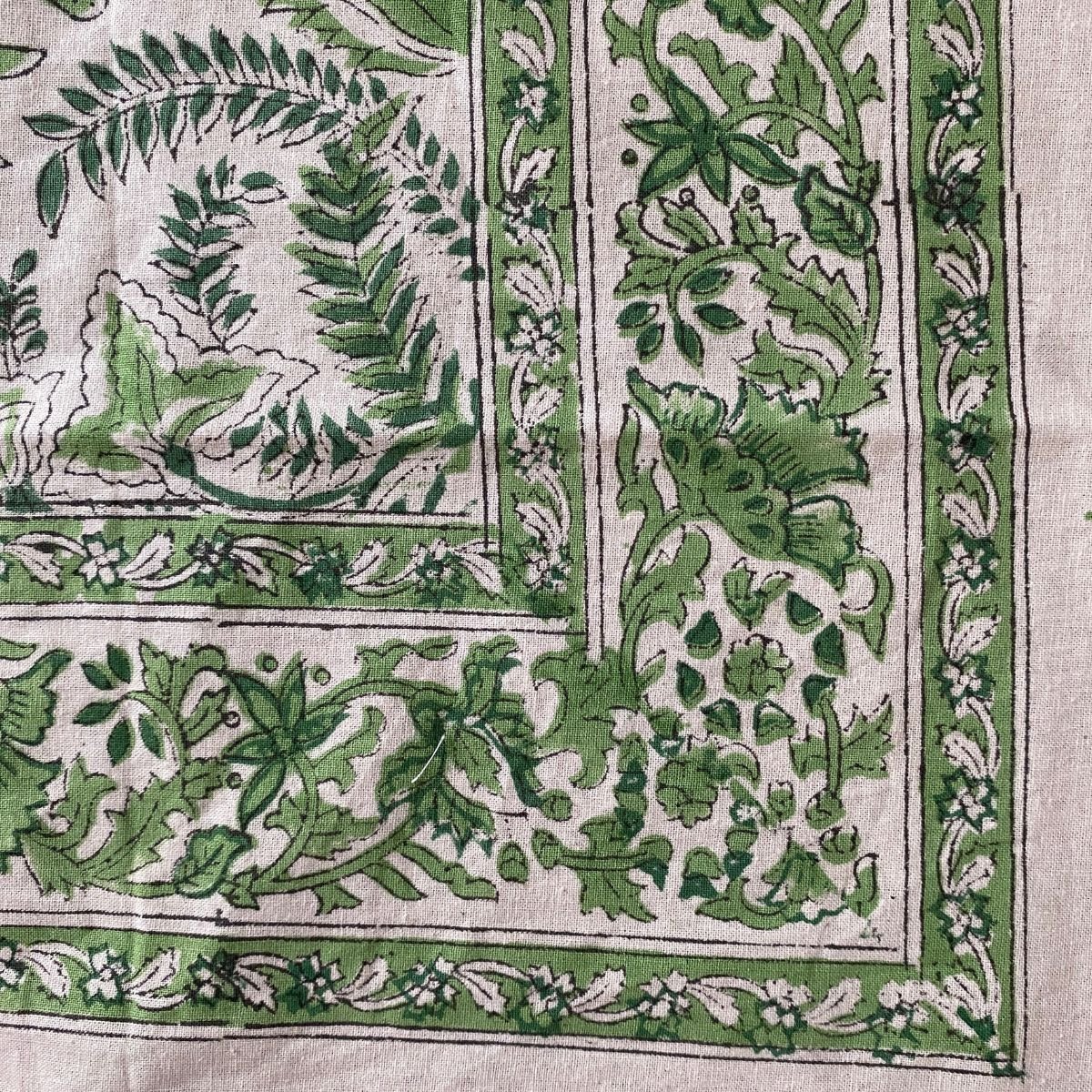 Vatika 6 Seater Dining Table Cover, 100% Cotton, 60" x 90" - Coral Slub - 