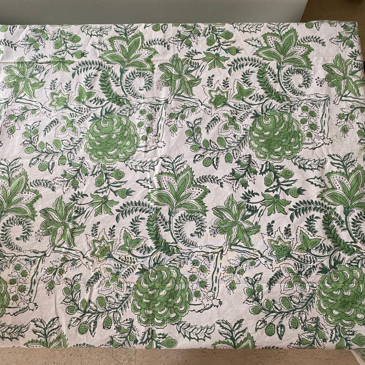 Vatika 6 Seater Dining Table Cover, 100% Cotton, 60" x 90" - Coral Slub - 