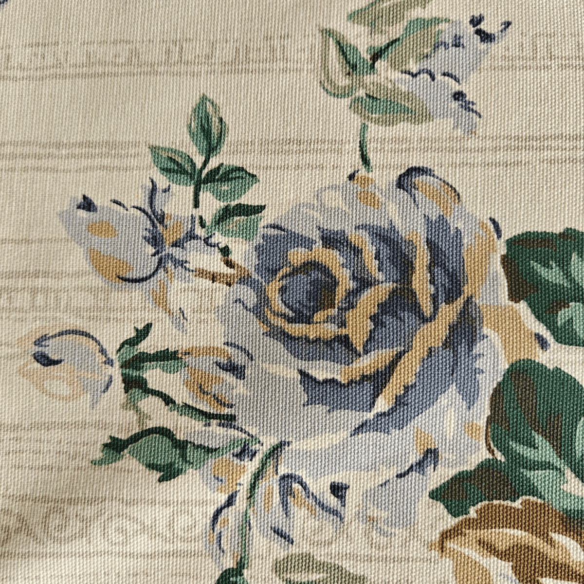 Vine Printed Placemats – Cotton Canvas – Set of 6, 12" x 18" - Coral Slub - 