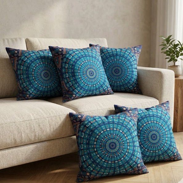 Vortex Cushion Covers, Pack of 5 - Coral Slub - 