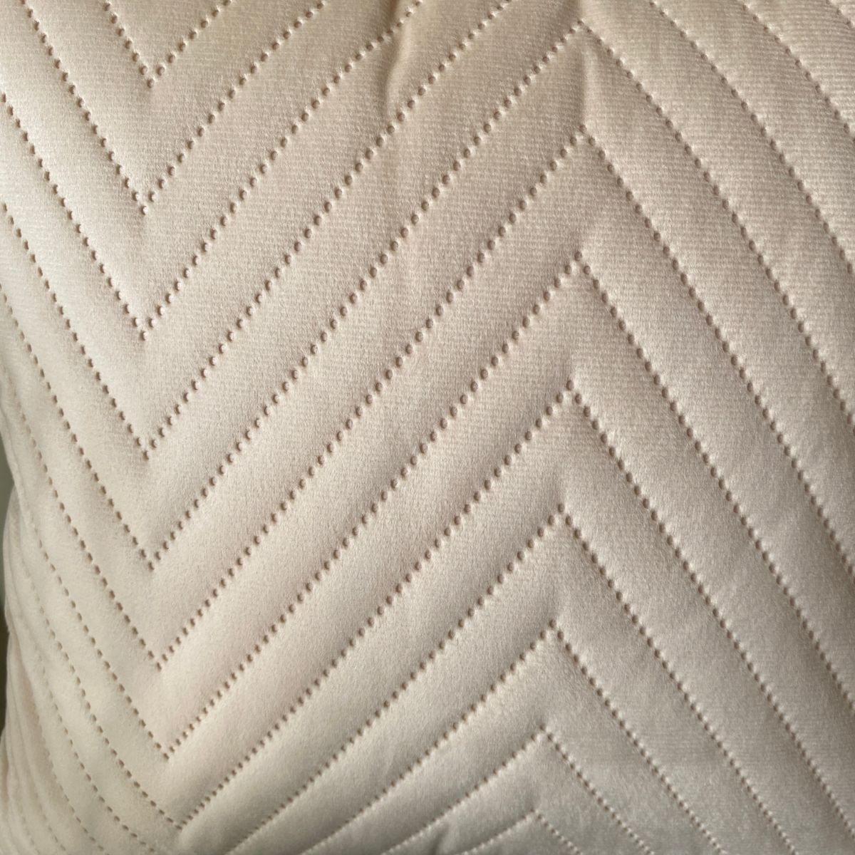 Waves Velvet Cushion Covers, Sand Color, Pack of 2, 16" x 16" - Coral Slub - 