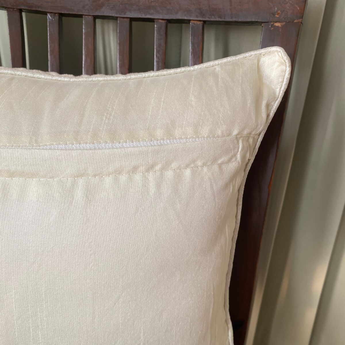 Waves Velvet Cushion Covers, Sand Color, Pack of 2, 16" x 16" - Coral Slub - 