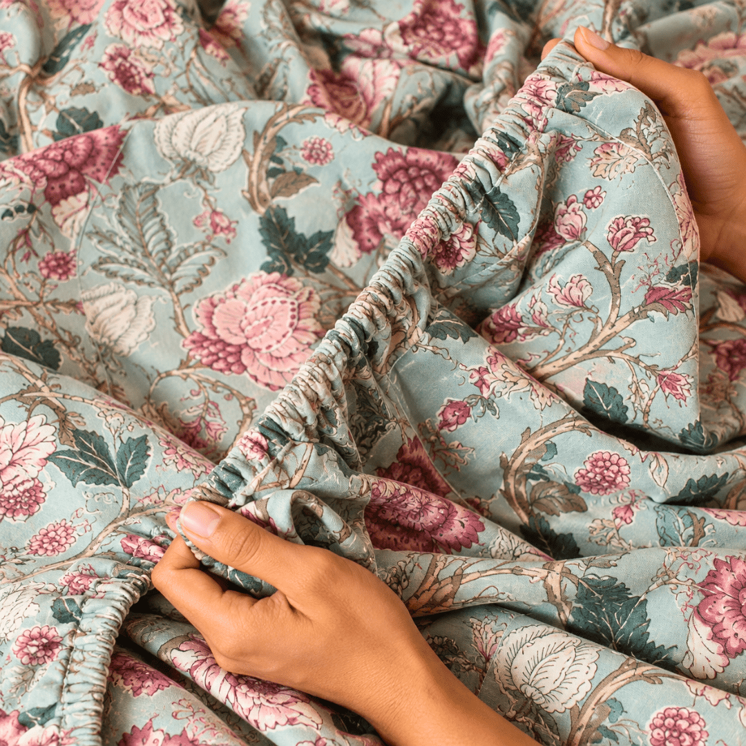 Whisper Fitted Bedsheet King Size - Coral Slub -
