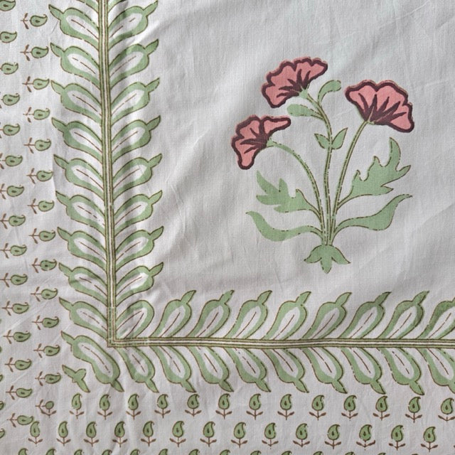 Kadamb Block Print Bedsheet Set, King Size