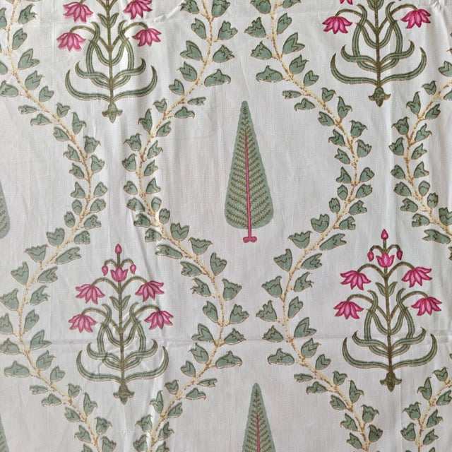 Vrinda Block Print Bedsheet Set, King Size
