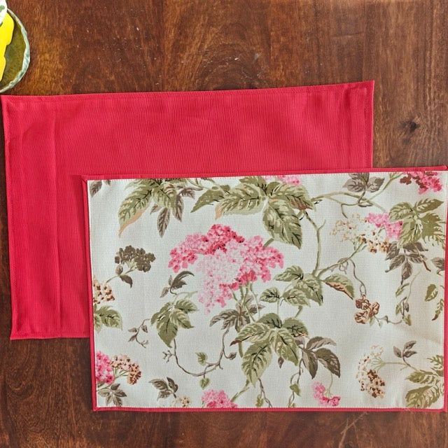 Petal Play Printed Placemats – Cotton Canvas – Set of 6, 12" x 18"
