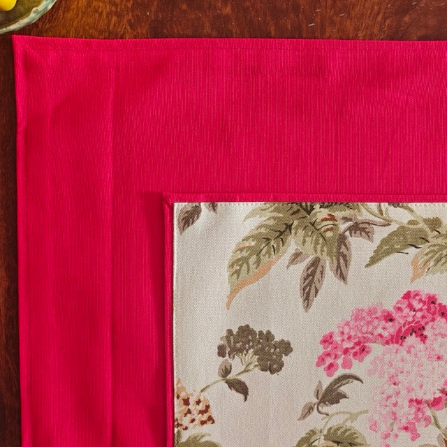 Petal Play Printed Placemats – Cotton Canvas – Set of 6, 12" x 18"