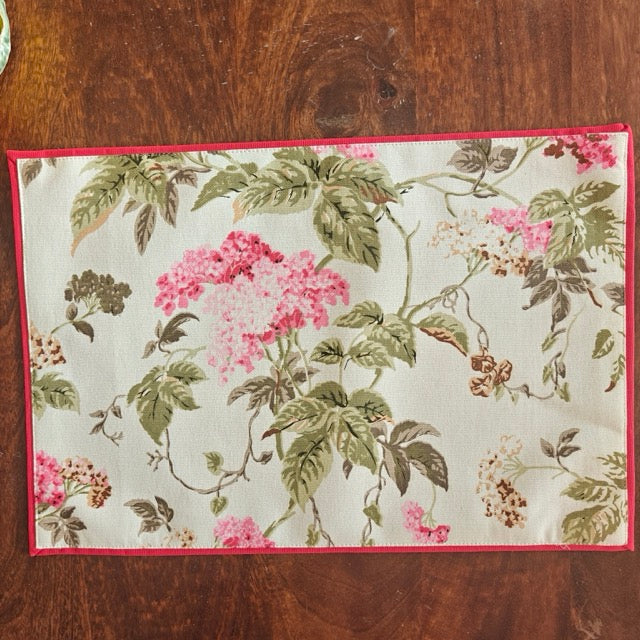 Petal Play Printed Placemats – Cotton Canvas – Set of 6, 12" x 18"