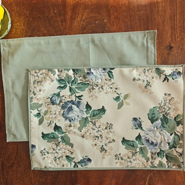 Fern Grace Printed Placemats – Cotton Canvas – Set of 6, 12" x 18"