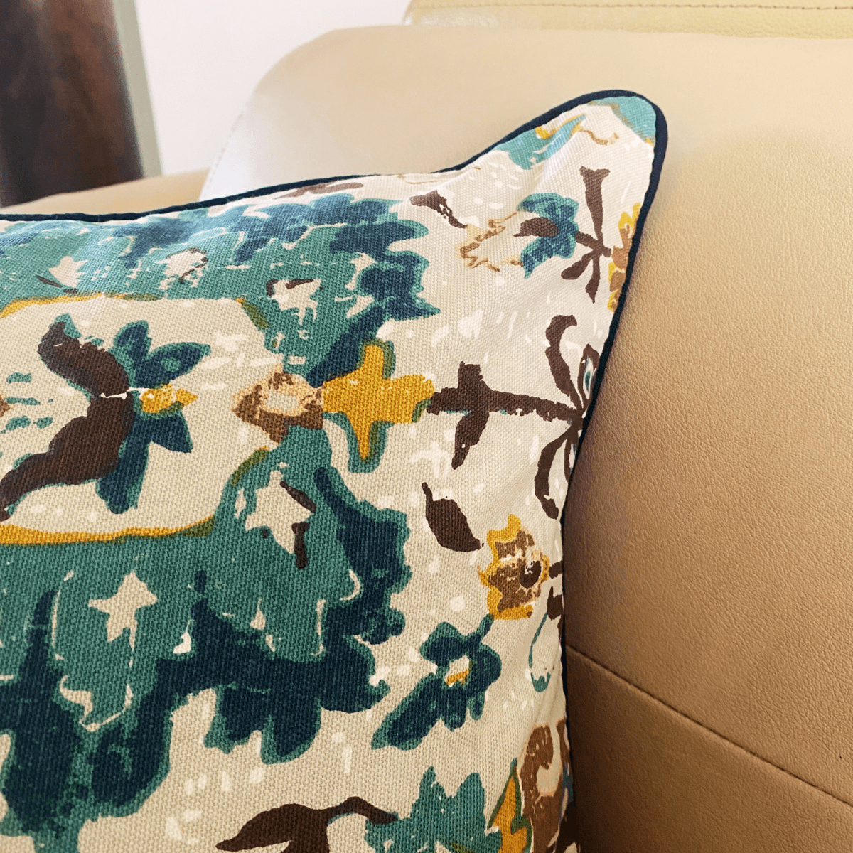 Wildwood Printed Cushion Covers, 16" x 16", Pack of 5 - Coral Slub - 