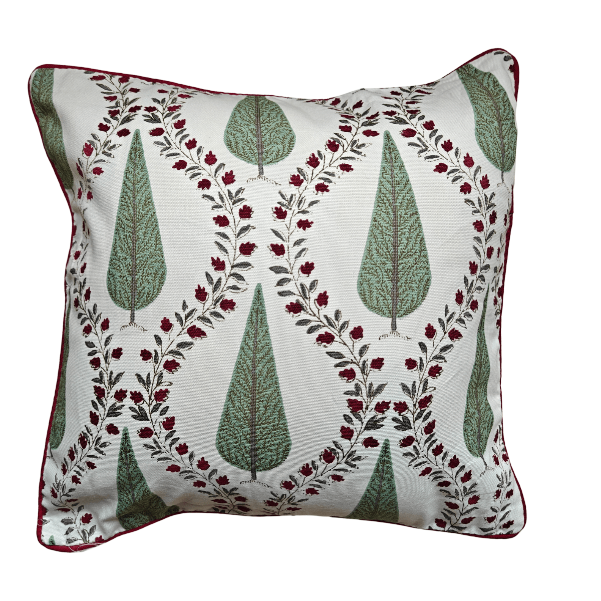 Zafra Printed Cushion Covers, 16" x 16", Pack of 5 - Coral Slub - 