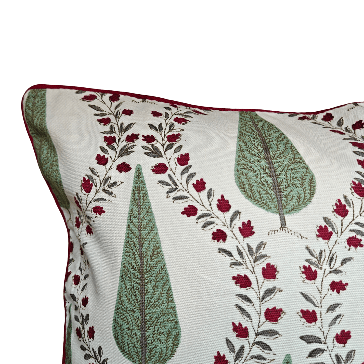 Zafra Printed Cushion Covers, 16" x 16", Pack of 5 - Coral Slub - 