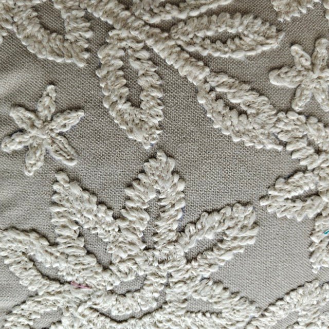 Zuri Embroidered Cushion Cover - Coral Slub -